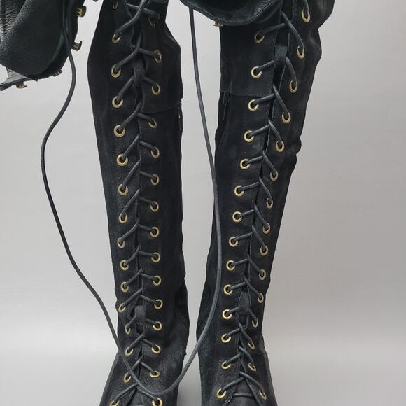 Stylish Black Over the Knee Boots - Picture 10 of 16